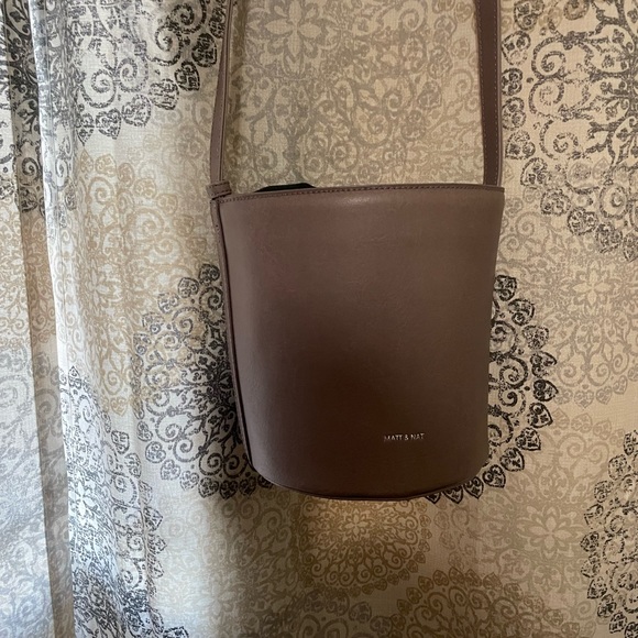 Matt & Nat Taupe Bucket Crossbody Bag - Picture 2 of 8